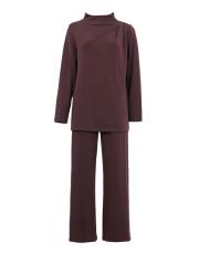 bordo modal omuz detaylı takım 5