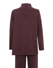 bordo modal omuz detaylı takım 6