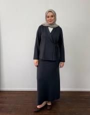 füme triko kimono etekli takım