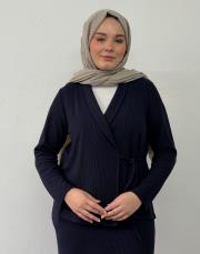 lacivert triko kimono etekli takım 4