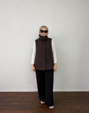 acı kahve kapitone yelek 5