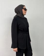 siyah modal kuşak detaylı takım 7