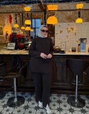 kahverengi modal aller omuz detaylı takım 2