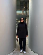 siyah modal aller omuz detaylı takım 4