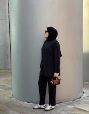 siyah modal aller omuz detaylı takım 5