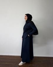 lacivert modal kloş etekli takım 2