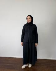 lacivert modal kloş etekli takım 4