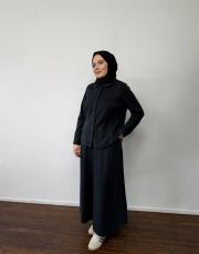 siyah modal kloş etekli takım 2