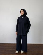 siyah modal yaka detaylı takım 2