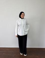 beyaz poplin basic gömlek 2