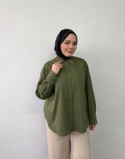 haki poplin basic gömlek 5