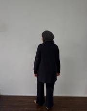 siyah modal yarım fermuarlı takım 3