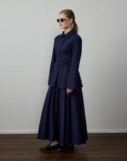 lacivert pamuklu kemer detaylı takım 2