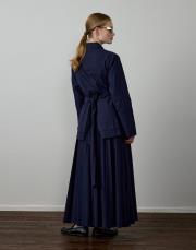 lacivert pamuklu kemer detaylı takım 3