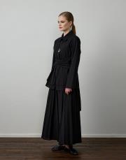 siyah pamuklu kemer detaylı takım 2