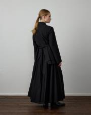 siyah pamuklu kemer detaylı takım 3