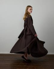 acı kahve pamuklu aksesuarlı takım 3