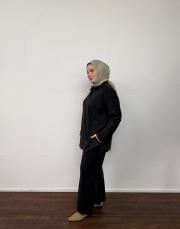 siyah örme sırt allerli takım 2