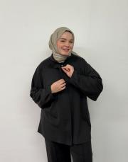 siyah örme sırt allerli takım 4