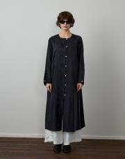 siyah ipek dokulu uzun tunik