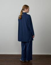 lacivert modal karışımlı omuz detaylı takım 4
