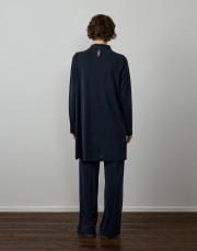 siyah modal karışımlı omuz detaylı takım 3