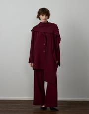 bordo adriana seyyar fular detaylı takım