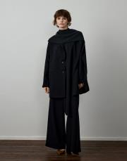 siyah adriana seyyar fular detaylı takım