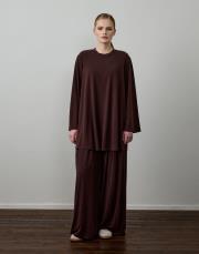 kahverengi modal karışımlı vatkalı takım