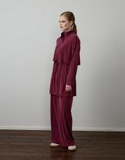 fuşya modal karışımlı bağcık detaylı takım 2