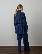 lacivert modal karışımlı bağcık detaylı takım 3