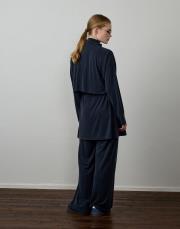 siyah modal karışımlı bağcık detaylı takım 2