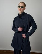 siyah modal karışımlı bağcık detaylı takım 4