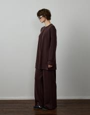 kahverengi modal karışımlı nervür detaylı takım 3