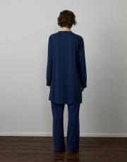 lacivert modal karışımlı nervür detaylı takım 3