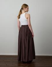 kahverengi pamuklu godeli hafif kraşlı etek 3