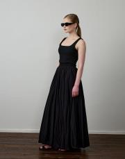 siyah pamuklu godeli hafif kraşlı etek 2