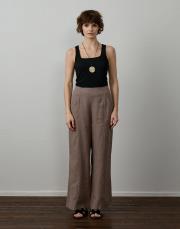 vizon %100 keten cep detaylı pantolon