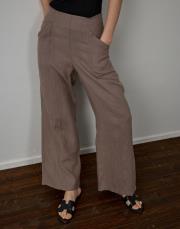 vizon %100 keten cep detaylı pantolon 2