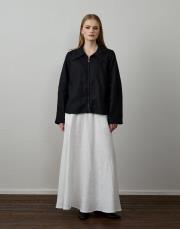 beyaz %100 keten kloş etek