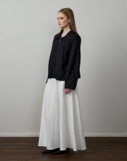 beyaz %100 keten kloş etek 2