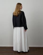 beyaz %100 keten kloş etek 3