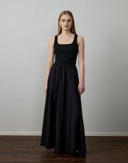 siyah %100 keten kloş etek