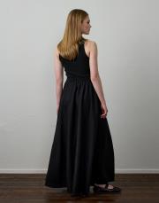 siyah %100 keten kloş etek 3