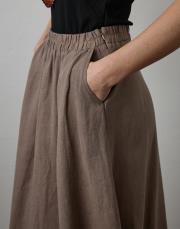 vizon %100 keten kloş etek 4