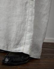 beyaz %100 keten punteriz dikiş pantolon 4