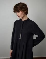 siyah tensel pileli uzun takım 4