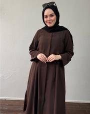 acı kahve tensel pileli uzun takım 2