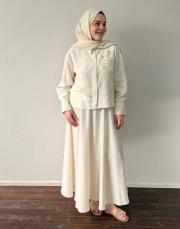 ekru tensel etekli takım 2