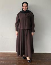 acı kahve tensel etekli takım